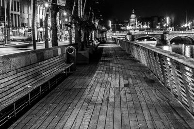 Railroad station at night