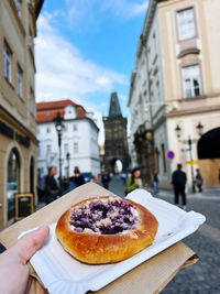 Kolace, traditional sweet pie in prague, czech republic