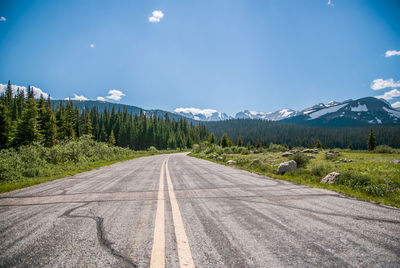 Road amidst landscape against sky