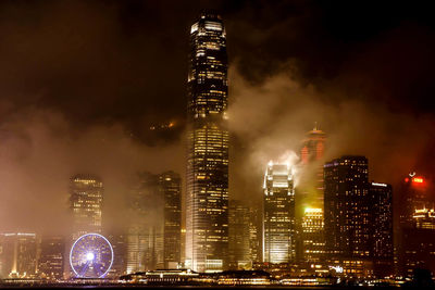 Low angle view of modern skyscraper