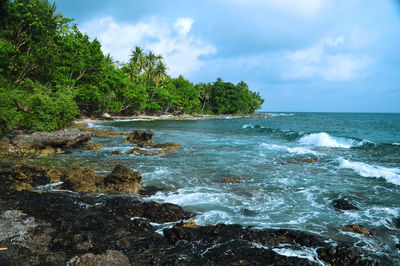 Scenic view of sea against sky