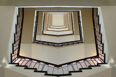 Low angle view of spiral staircase