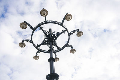 Historic ornamented light pillar in budapest