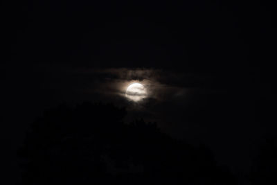 Scenic view of landscape against sky at night