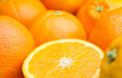 Full frame shot of oranges for sale at market