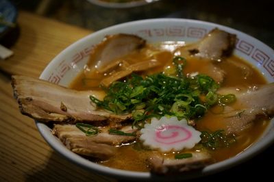 Close-up of served food