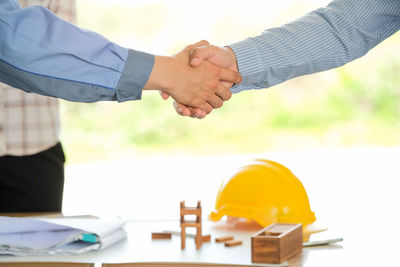 Man working on table