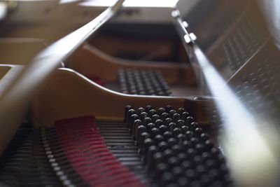 Close-up of piano keys