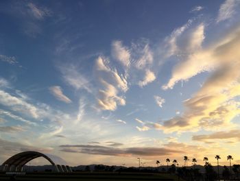 Scenic view of sunset over cloudy sky