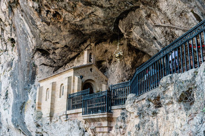 Holy cave of covadonga in asturias