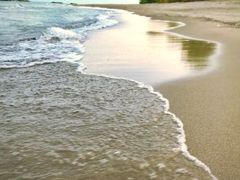 High angle view of sea shore