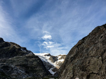 Low angle view of mountain against sky