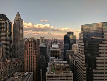 View of skyscrapers in city