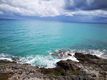 Scenic view of sea against sky