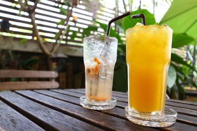 Close-up of drink on table