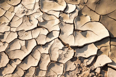 Full frame shot of cracked land