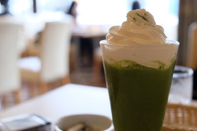 Close-up of drink on table