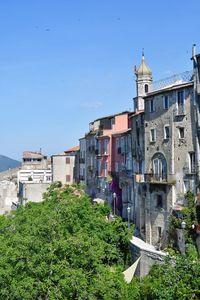 Vew of the countryside of guardia sanframondi, a village in the province of benevento, italy.