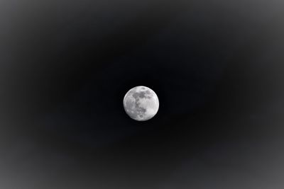 Low angle view of moon against sky