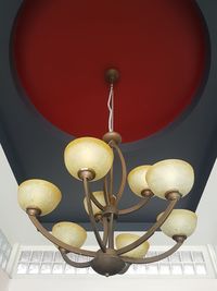 Close-up of balloons hanging on table