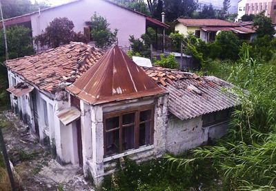 Houses on a roof