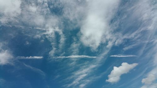 Low angle view of clouds in sky