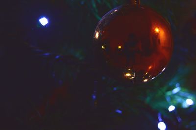 Close-up of illuminated stage