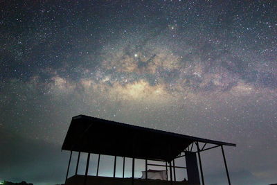 Low angle view of stars against sky at night