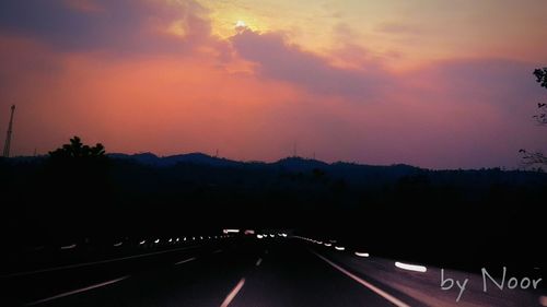 Road passing through mountains