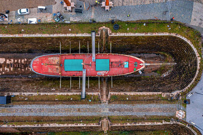 Edmund gardner ship in dry dock in liverpool, england