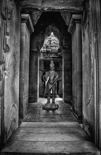 Full length of man on historic building