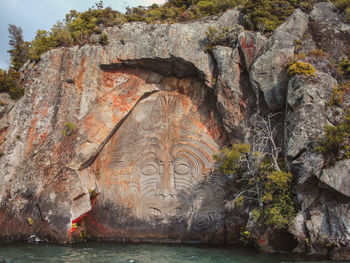 Rock formations in sea