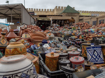 View of market stall
