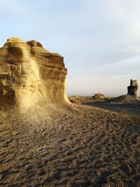 Rock formations on land