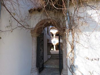 Entrance of building during winter