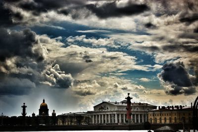 Built structure against cloudy sky