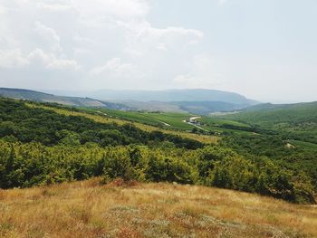 Scenic view of landscape against sky