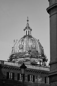 Low angle view of building against clear sky