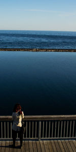 Woman looking at sea