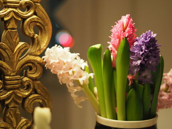 Close-up of bouquet of flowers in vase