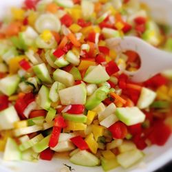 Full frame shot of chopped salad