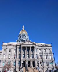 Colorado state capitol building against clear sky