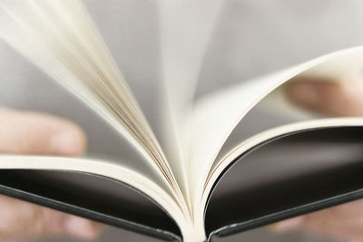 Close-up of open book