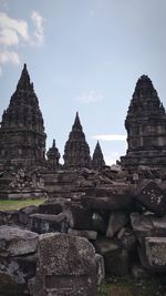 Ancient temple against sky