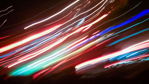 Full frame shot of light trails