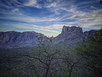 Scenic view of rocky mountains against sky