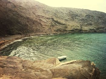 Rock formations in sea