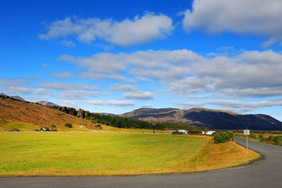 Scenic view of landscape against sky