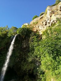 Scenic view of mountain against clear sky