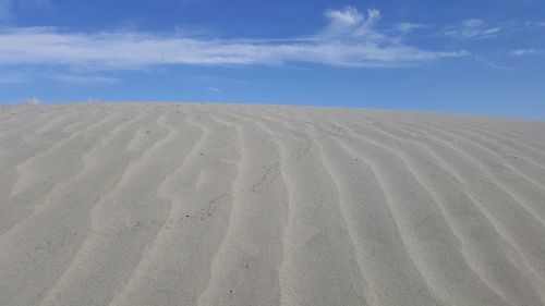 Scenic view of landscape against blue sky